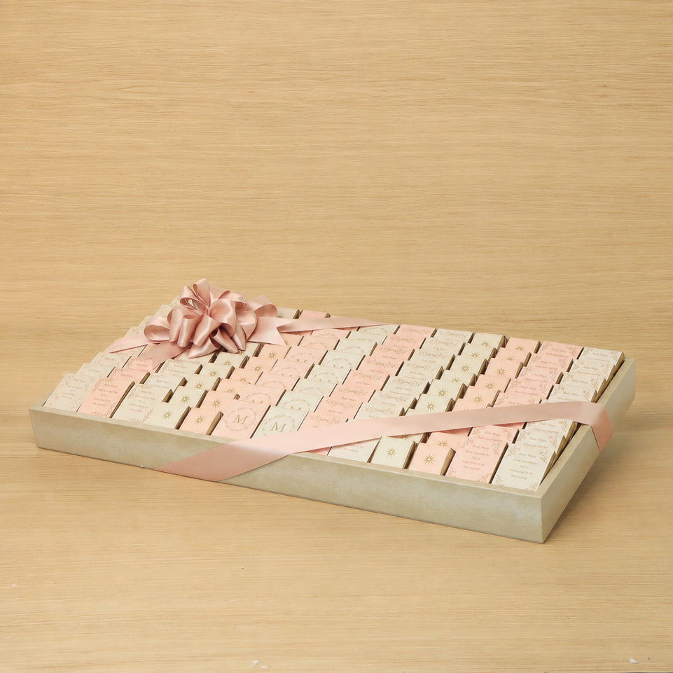 Baby girl floral vine design premium chocolate large leather tray