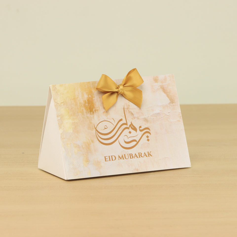 Set of 20 Ramadan Eid Mubarak designed premium chocolate triangle box giveaway