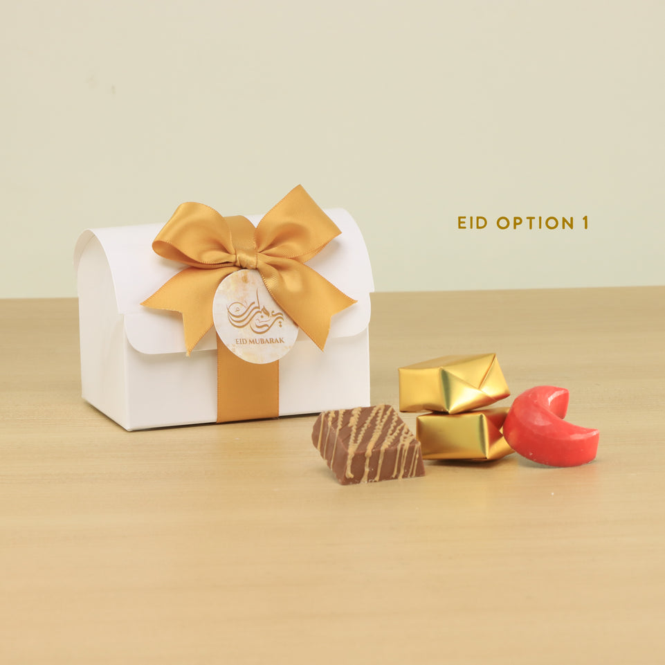 Set of 20 Ramadan Eid Mubarak designed premium chocolate chest box giveaway