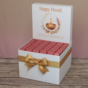 Happy diwali luminous candle wreath d...