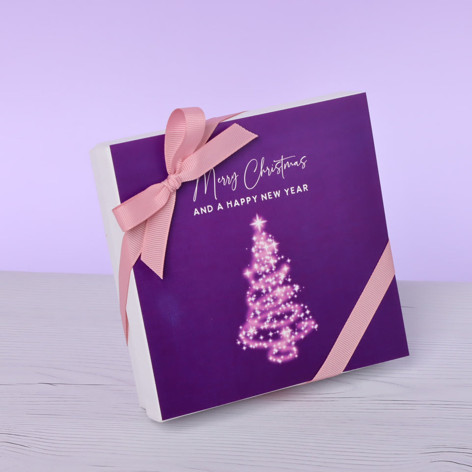 Merry Christmas & happy new year magical tree designed premium chocolate 9 piece hard box