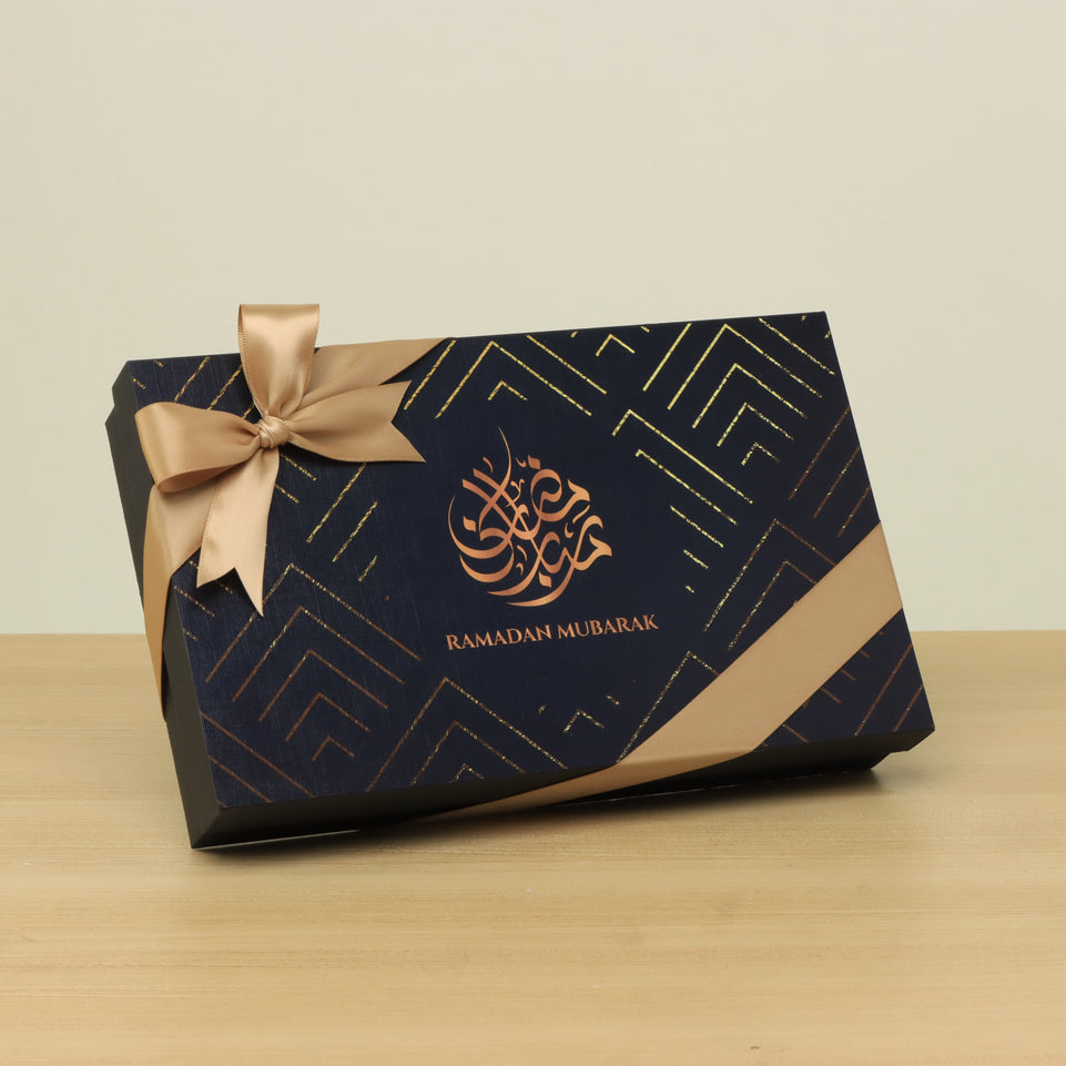 Ramadan Eid Mubarak designed premium chocolate 15P black hard box