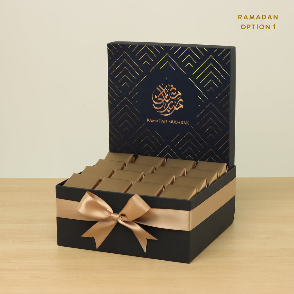 Ramadan Mubarak designed premium chocolate medium hamper