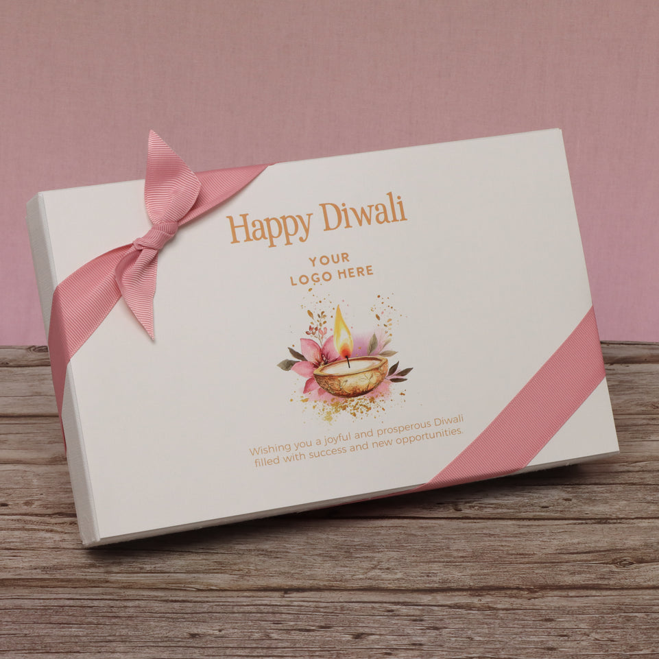 Set of 4 corporate customized floral candle lights designed premium chocolate 15p hard box