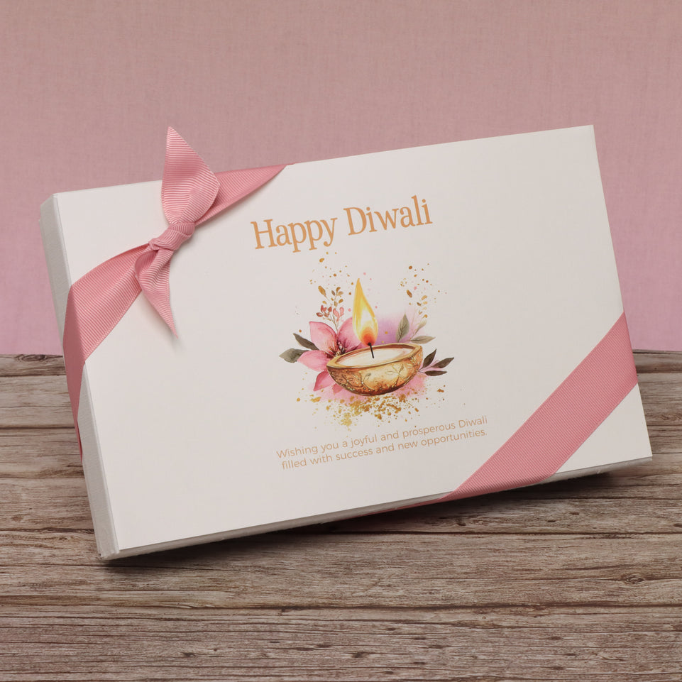 Happy diwali floral candle lights designed premium chocolate 15P hard box