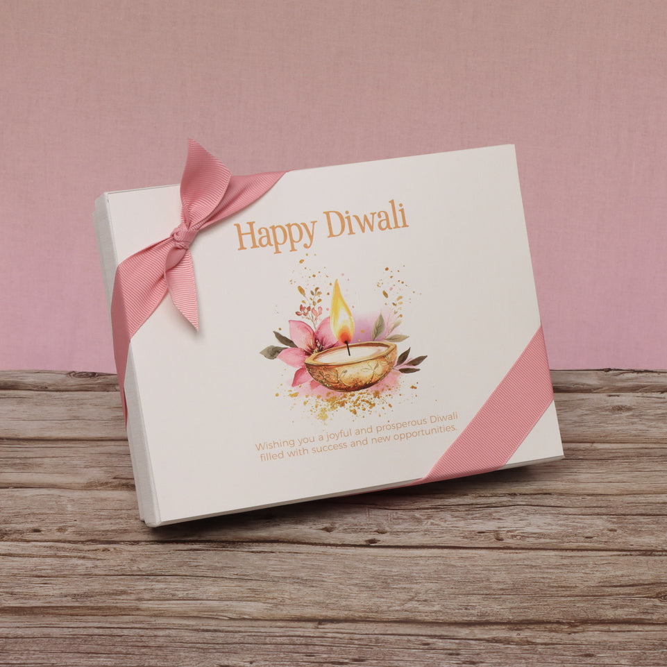 Happy Diwali floral candle lights designed premium chocolate 12P hard box