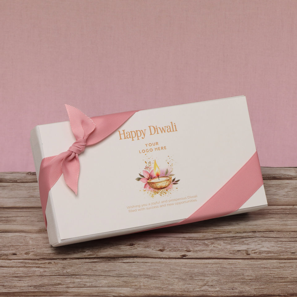 Set of 6 corporate customized floral candle lights designed premium chocolate 8p hard box