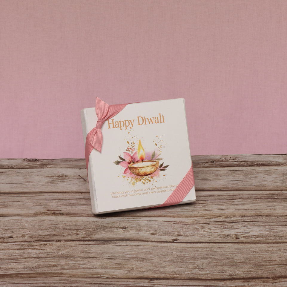 Set of 15 Happy diwali floral candle lights designed premium chocolate 4P hard box