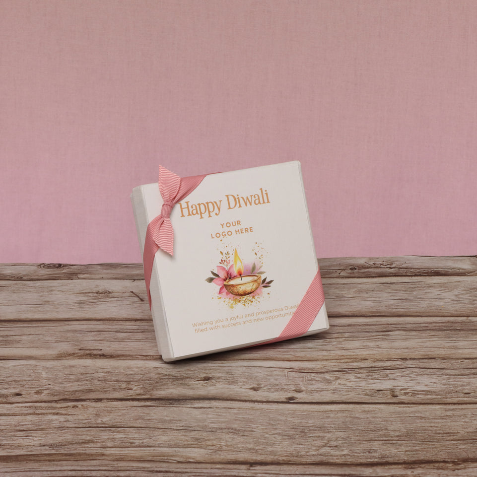 Set of 15 Corporate customized floral candle lights designed premium chocolate 4P hard box