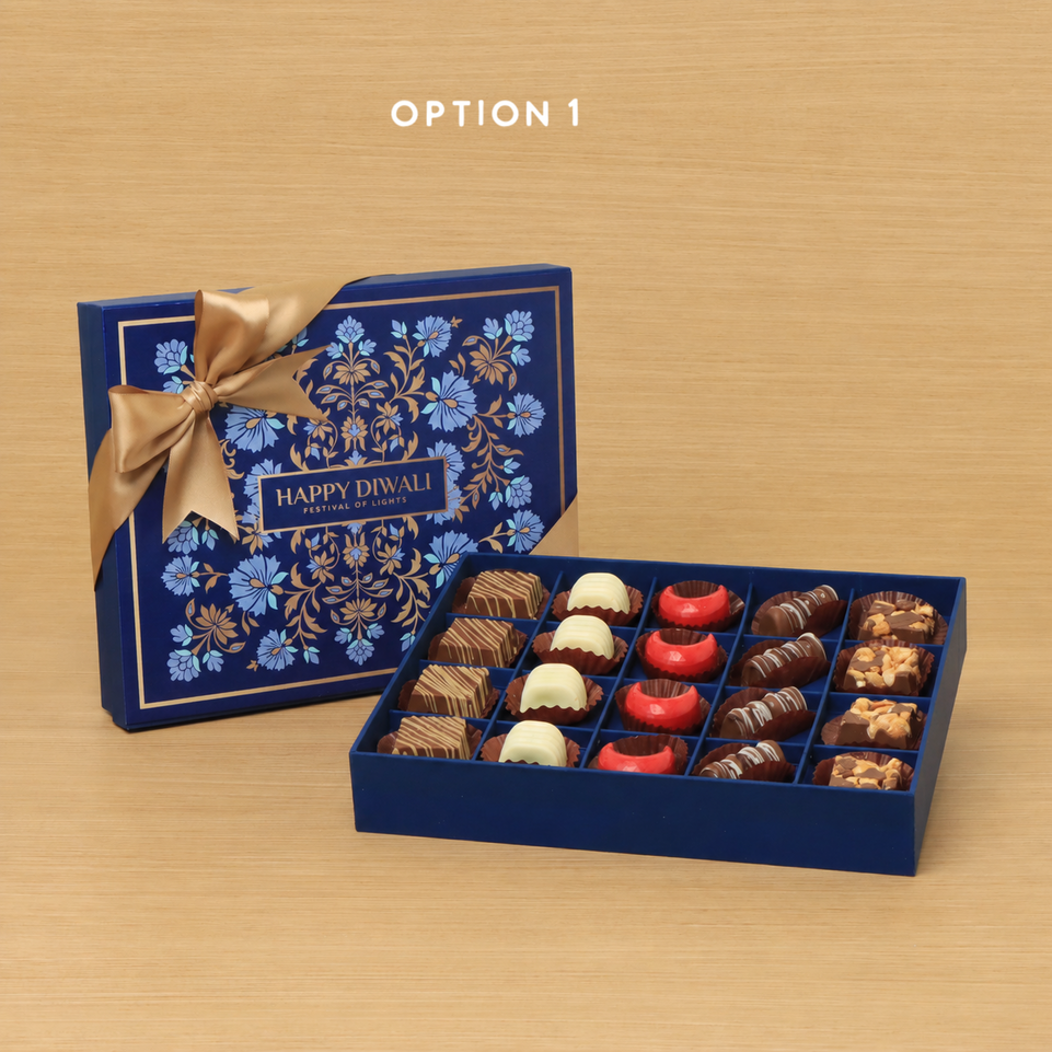 Happy Diwali festival of lights designed premium chocolate 20P hard box