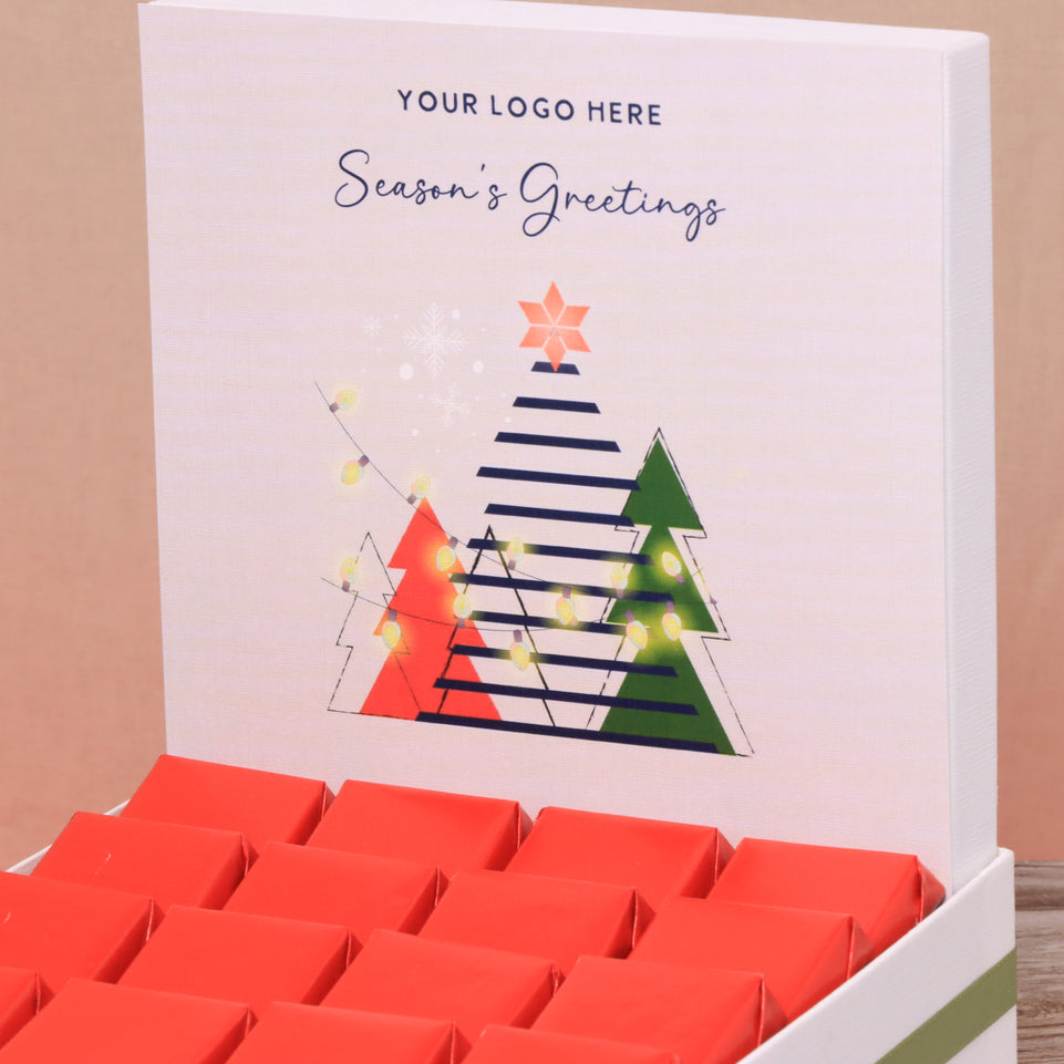 Corporate customized christmas tree designed premium chocolate medium hamper