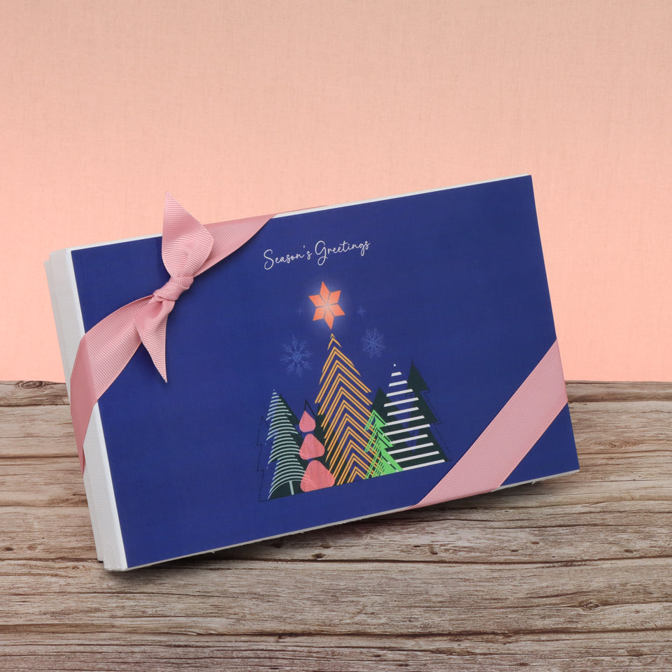 Season's greeting designed premium chocolate 15p hard box
