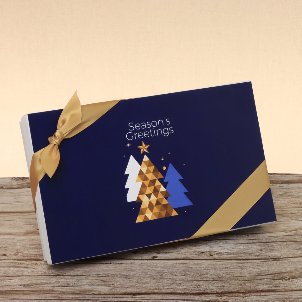 Season's greeting designed premium chocolate 15p hard box