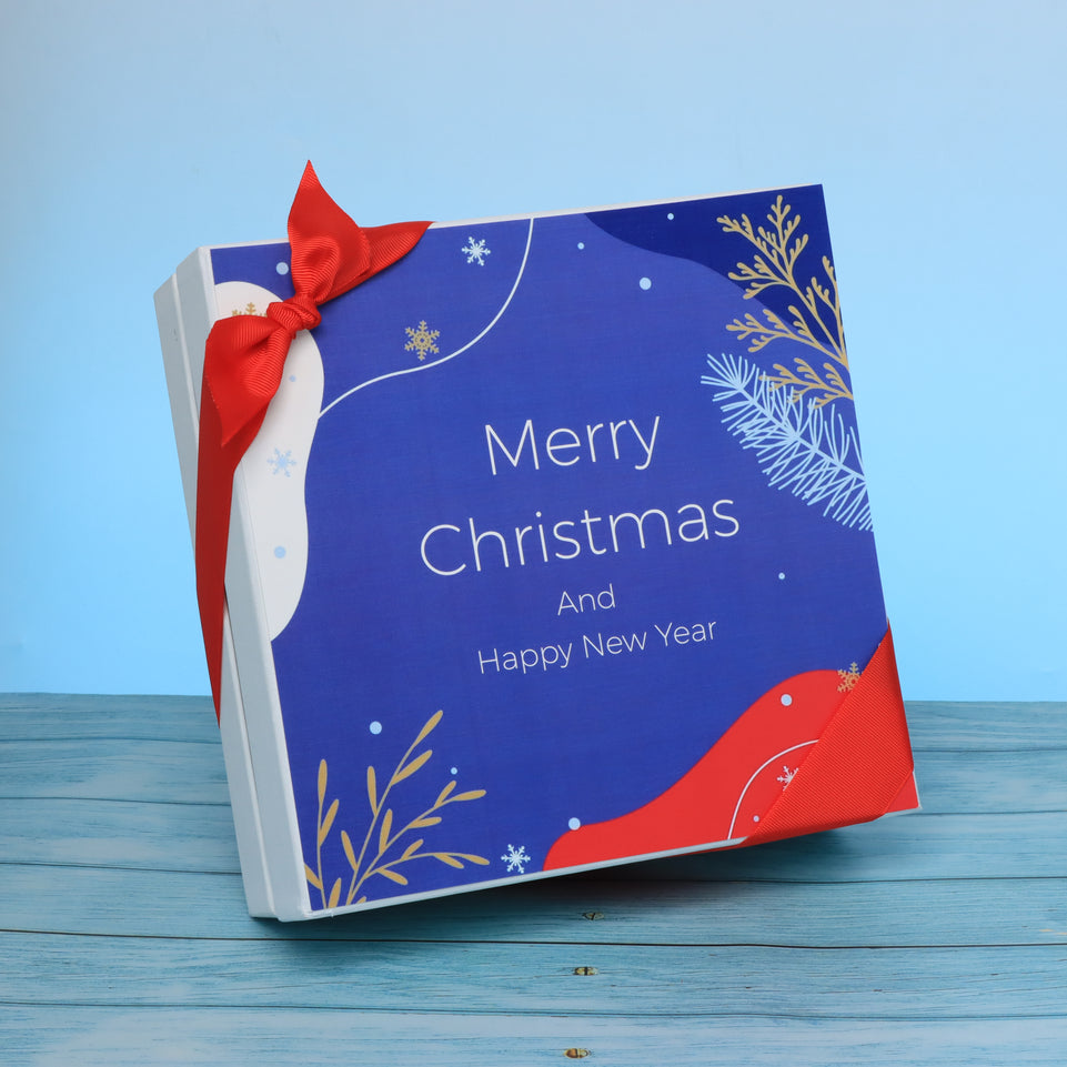 Merry christmas designed premium chocolate 2-layer hard box