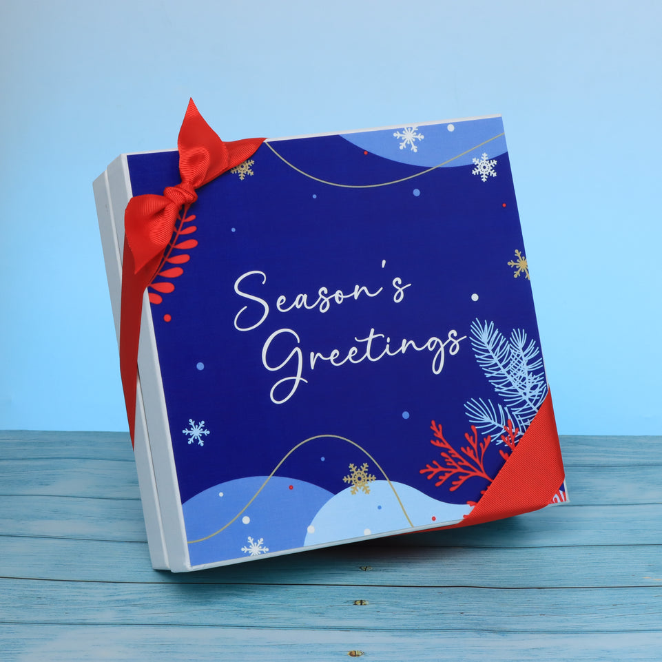 Season's greetings designed premium chocolate hard box