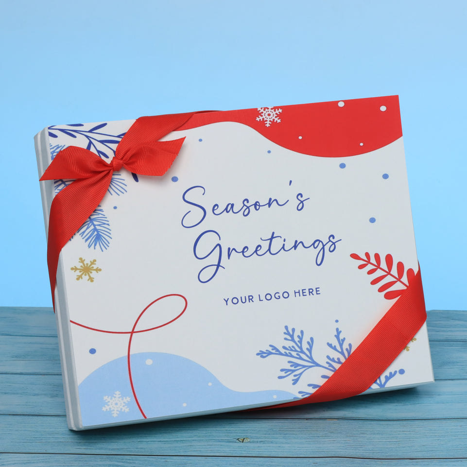 Set of 3 corporate customized season's greetings designed premium chocolate 20p hard box