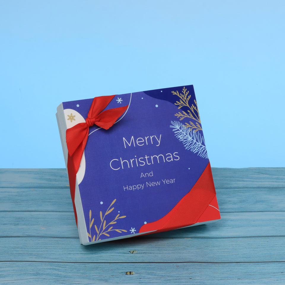 Merry christmas designed premium chocolate 9p hard box