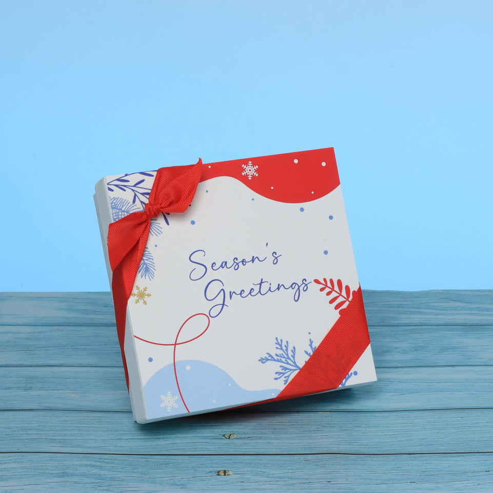 Season's greetings designed premium chocolate 9p hard box