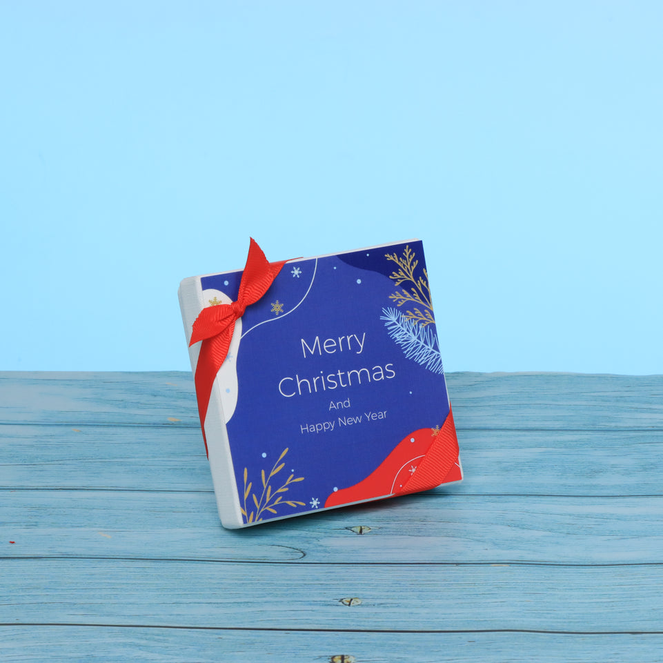 Set of 15 merry christmas designed premium chocolate 4P hard box