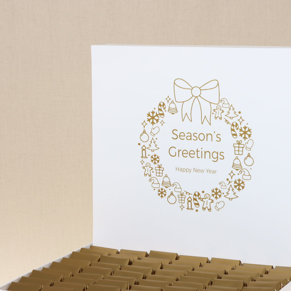 Season's greetings wreath designed premium chocolate extra large hamper