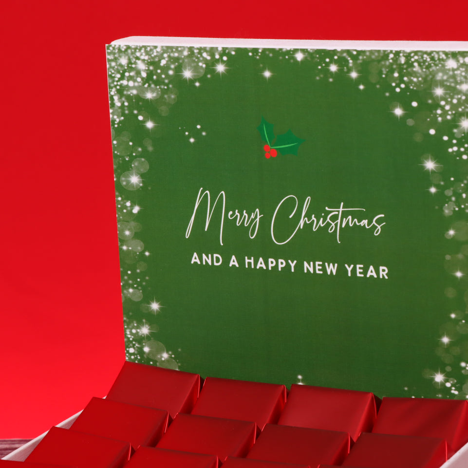 Merry christmas & happy new year designed premium chocolate medium hamper