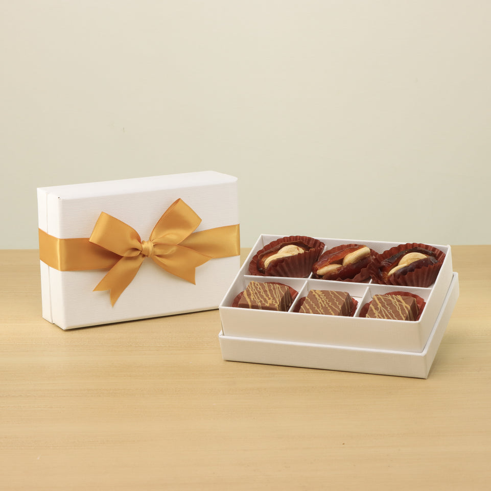 Set of 8 Premium chocolate & dates 6P hard box
