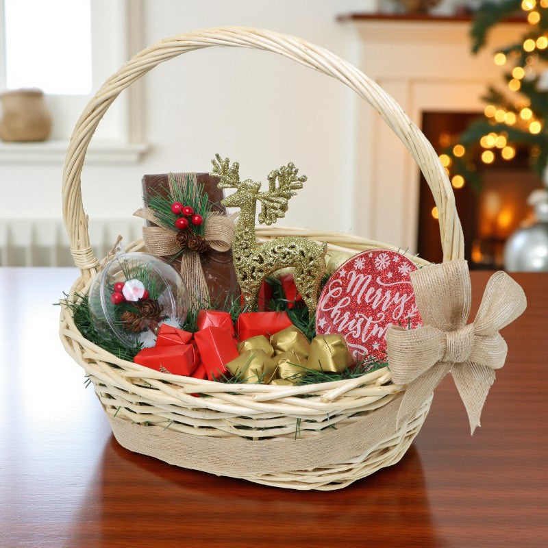 Christmas decorated premium chocolate medium basket