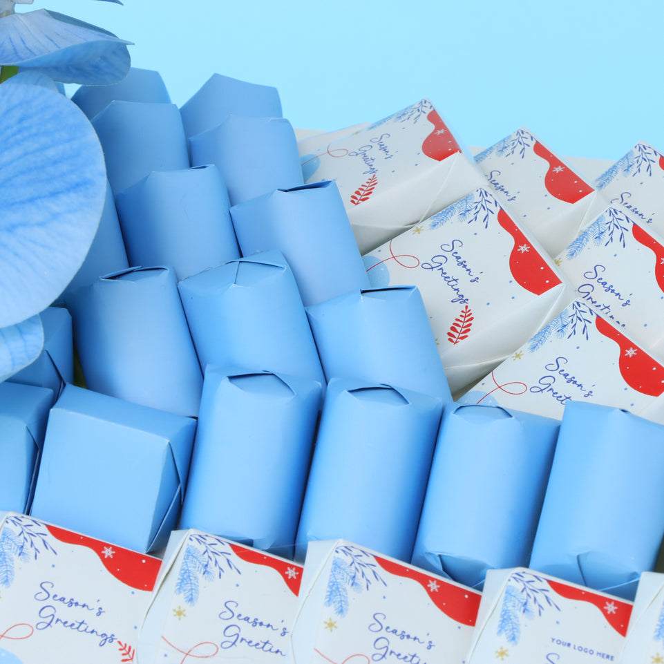 Season's greeting designed premium chocolate medium leather tray