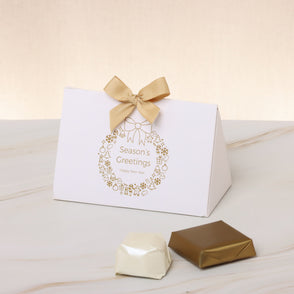 Set of 20 Season's greetings wreath d...