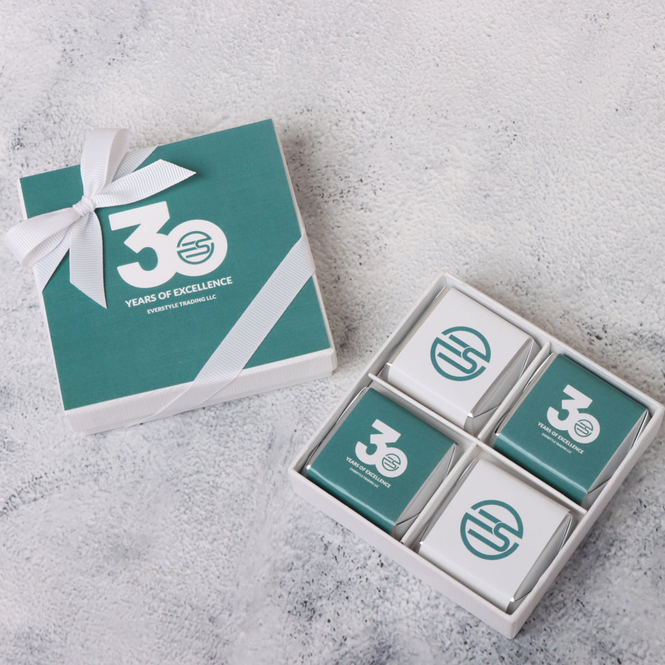 Set of 15 Corporate branded premium chocolate 4P hard box