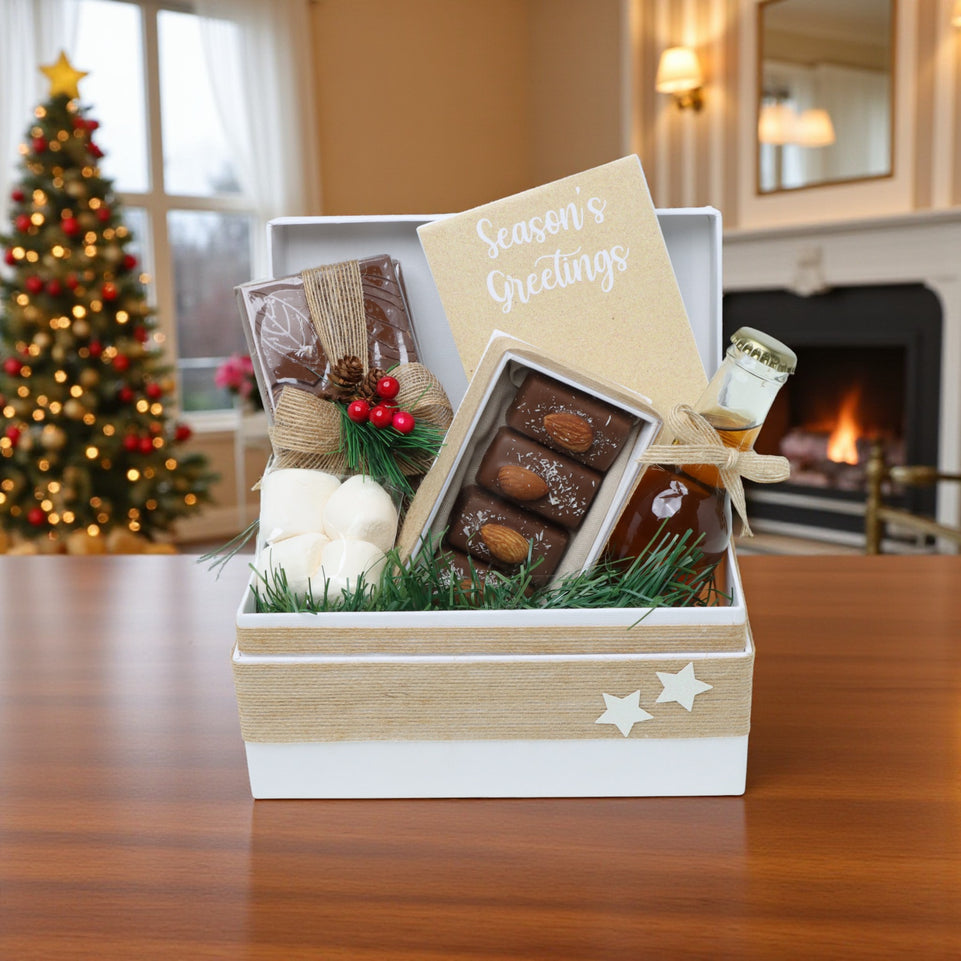 Rustic Christmas premium chocolate & sweets hamper
