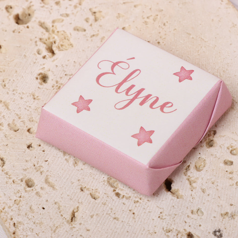 Baby girl star design personalized chocolate