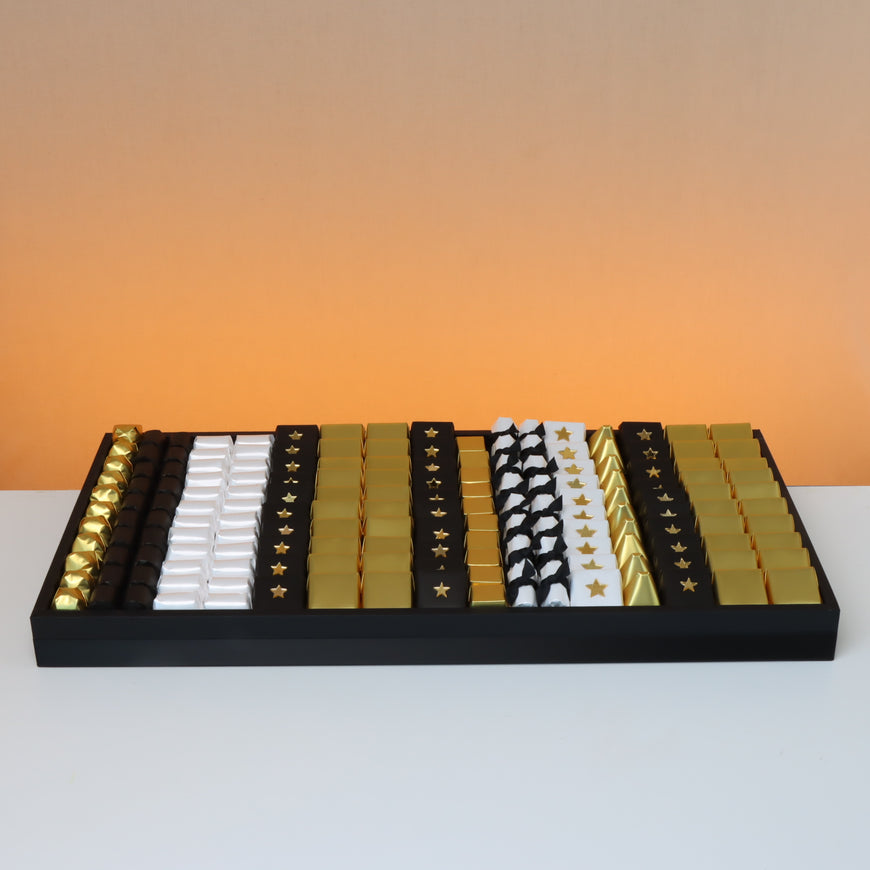 Premium large leather designed chocolate gift tray