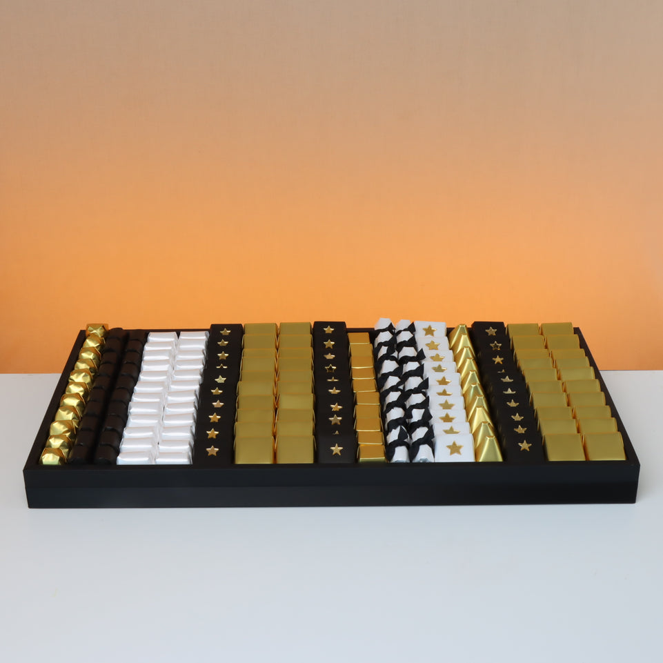 Premium large leather designed chocolate gift tray