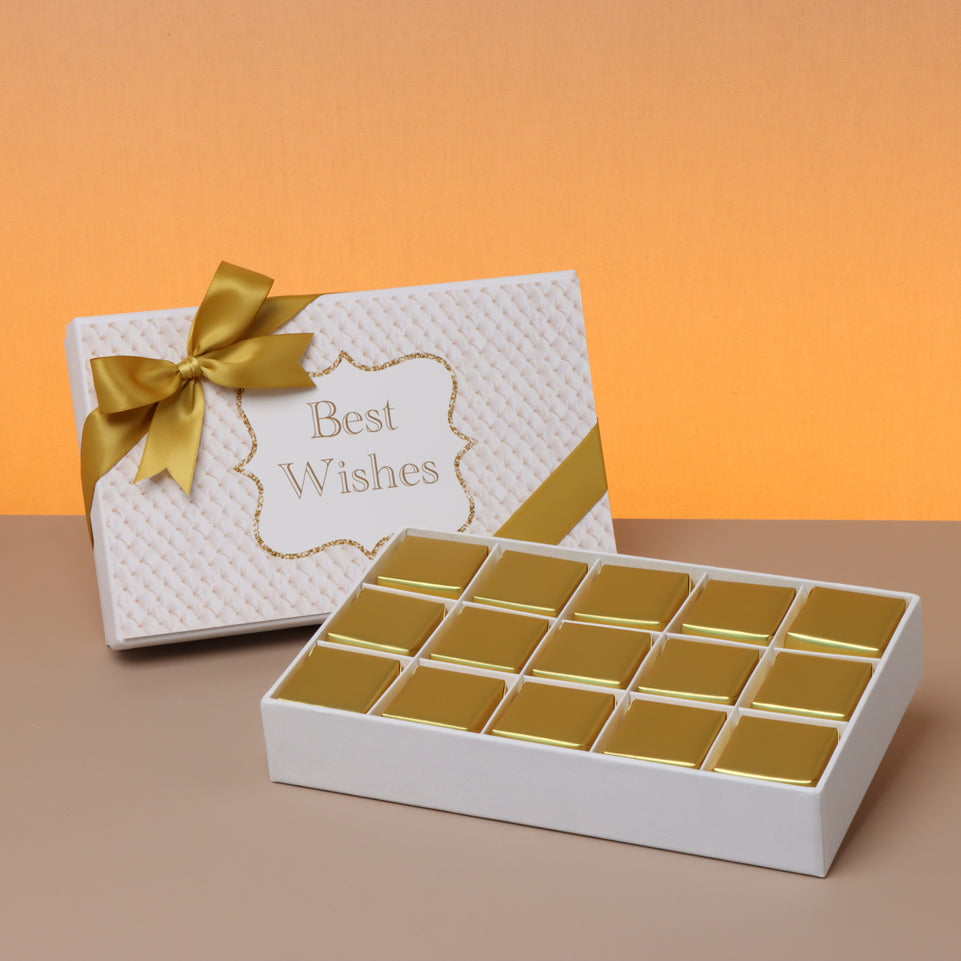Best wishes neutral 15p chocolate hard box