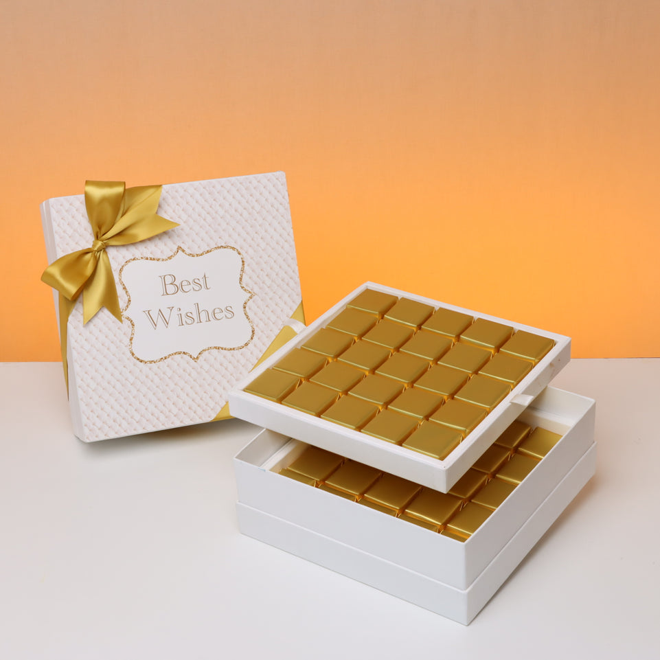 Best wishes designed 50P premium chocolate hard box