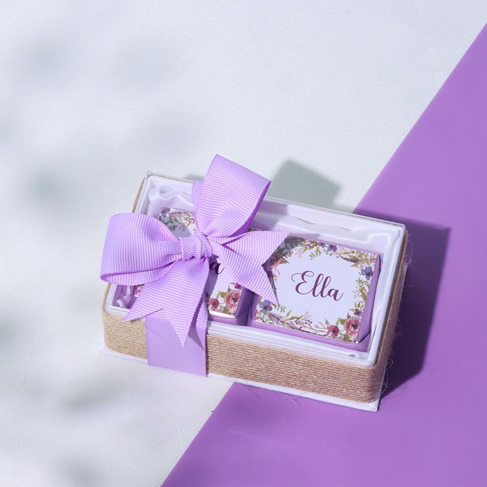 Set of 20 Baby Personalized chocolate view top box