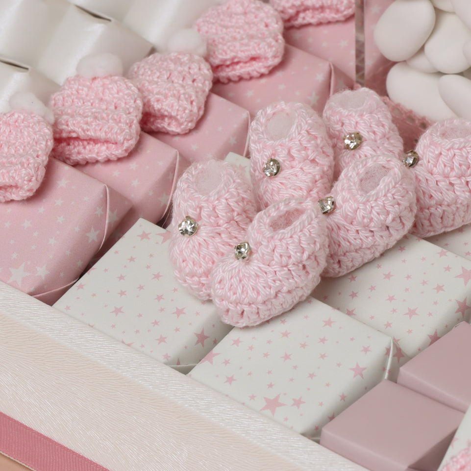 Baby Girl Carousel theme chocolate medium leather tray