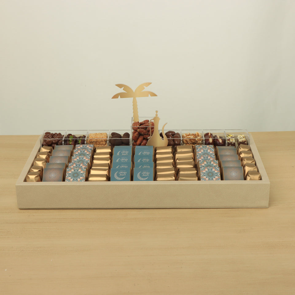 Ramadan Mubarak designed premium chocolate & sweets medium tray