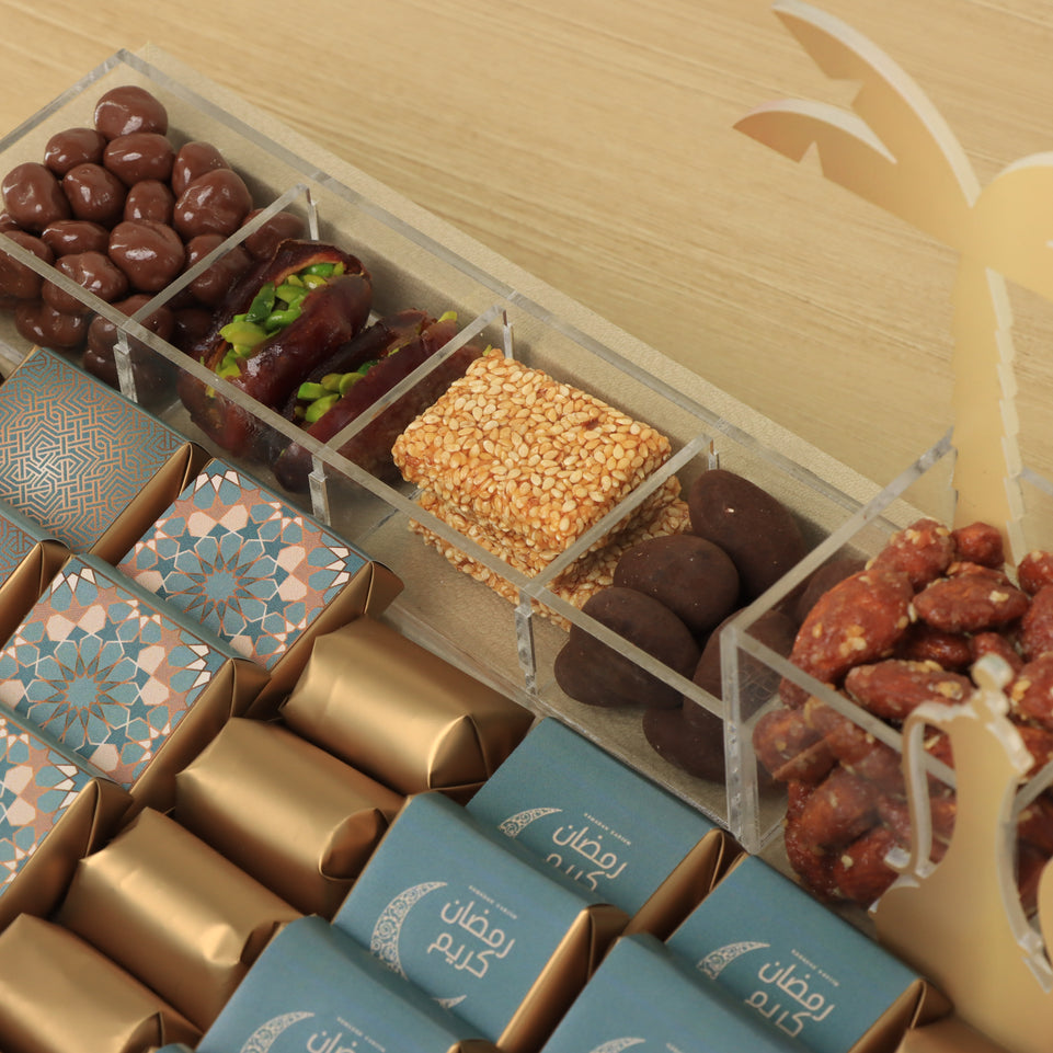 Ramadan Mubarak designed premium chocolate & sweets medium tray