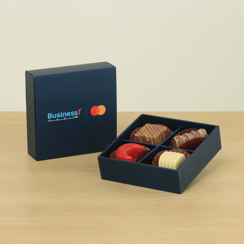 Corporate customized premium chocolate 4P printed hard box