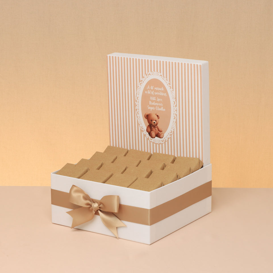 Baby personalized teddy designed premium chocolate medium hamper