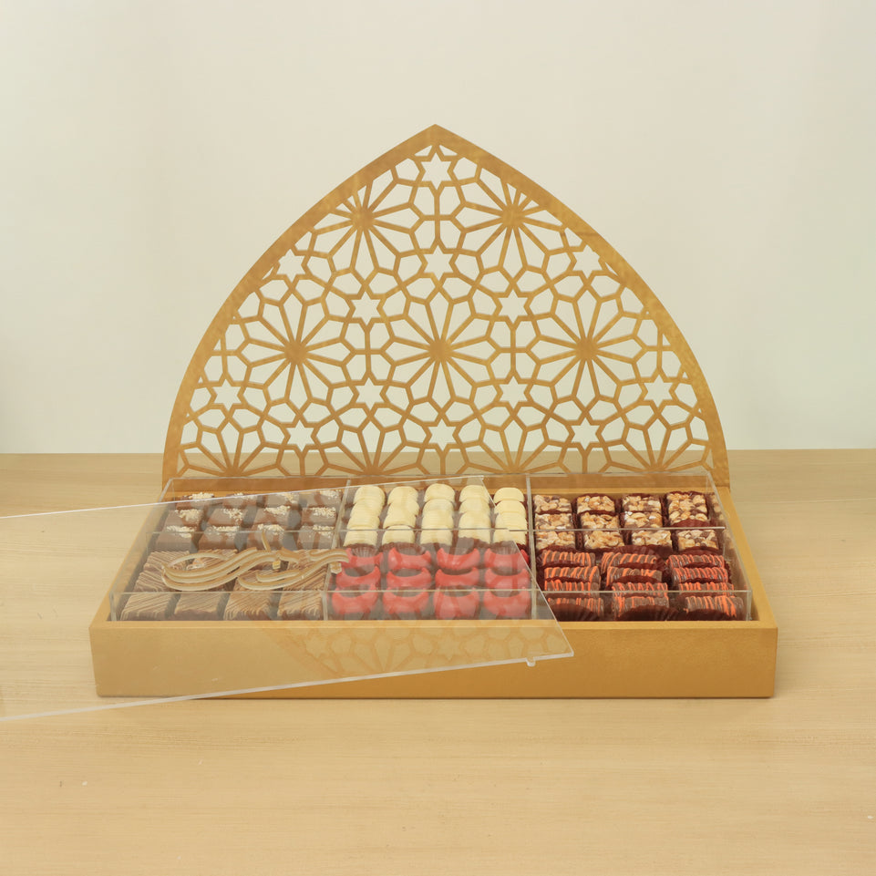 Eid Mubarak designed premium chocolate medium tray
