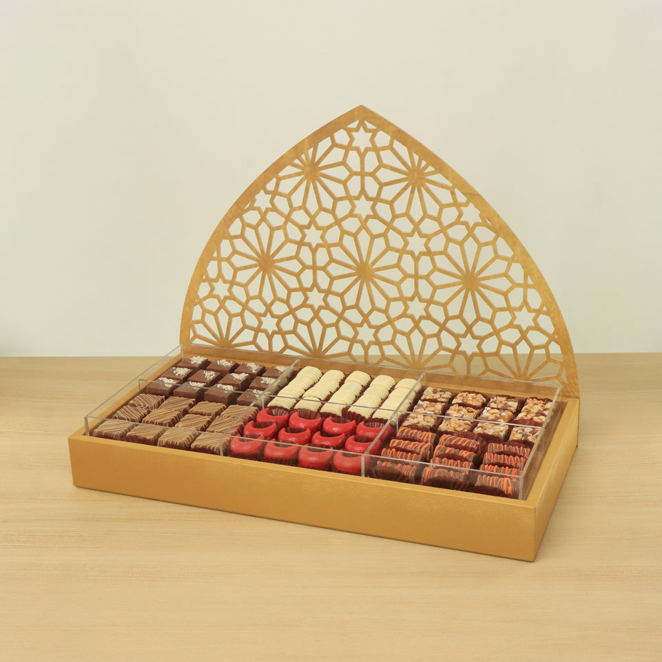 Eid Mubarak designed premium chocolate medium tray