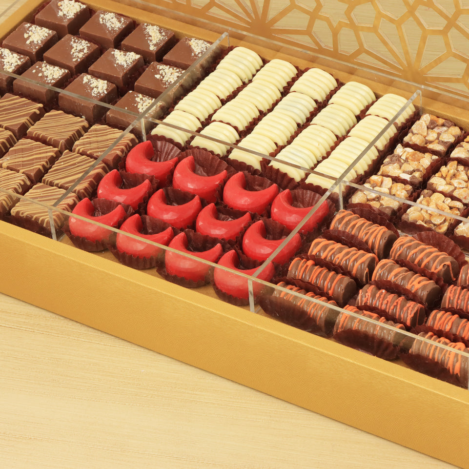 Eid Mubarak designed premium chocolate medium tray
