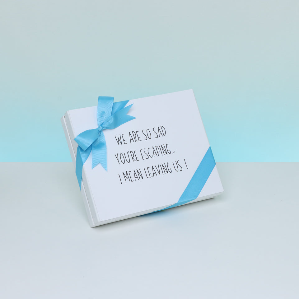 We're so sad you're escaping designed 20piece premium chocolate hard box