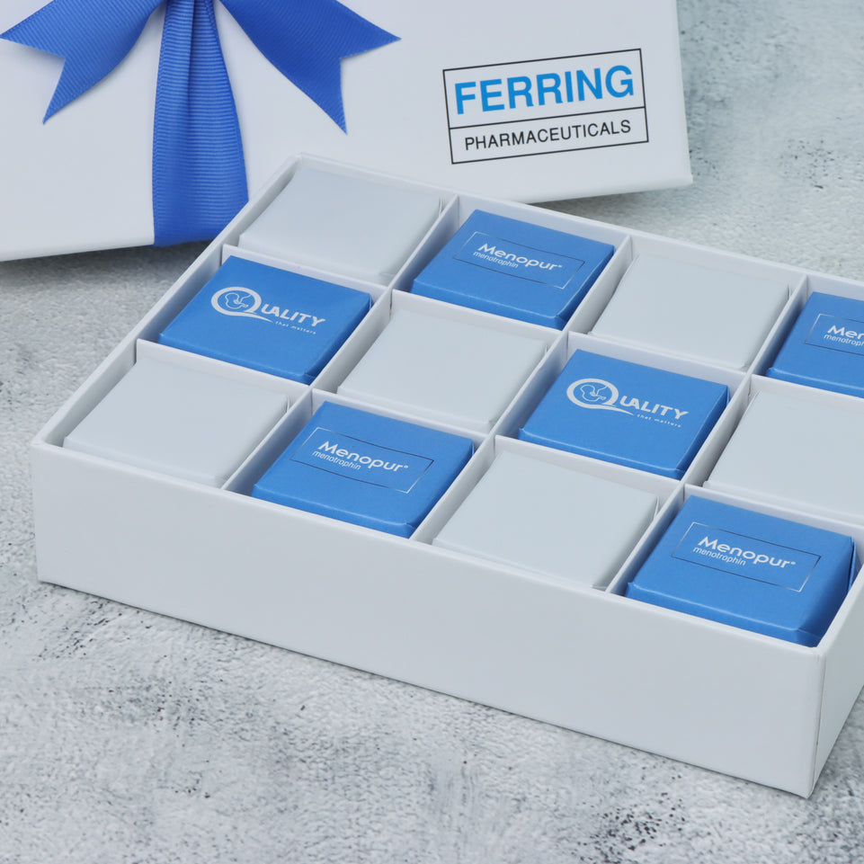 Corporate customized premium chocolate 12P printed hard box