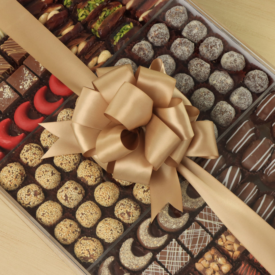 Ramadan Mubarak designed premium chocolate acrylic large tray