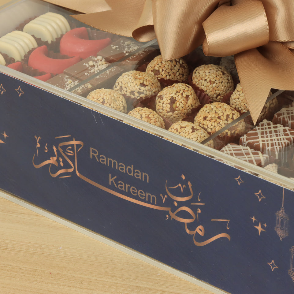 Ramadan Mubarak designed premium chocolate & sweets medium acrylic tray