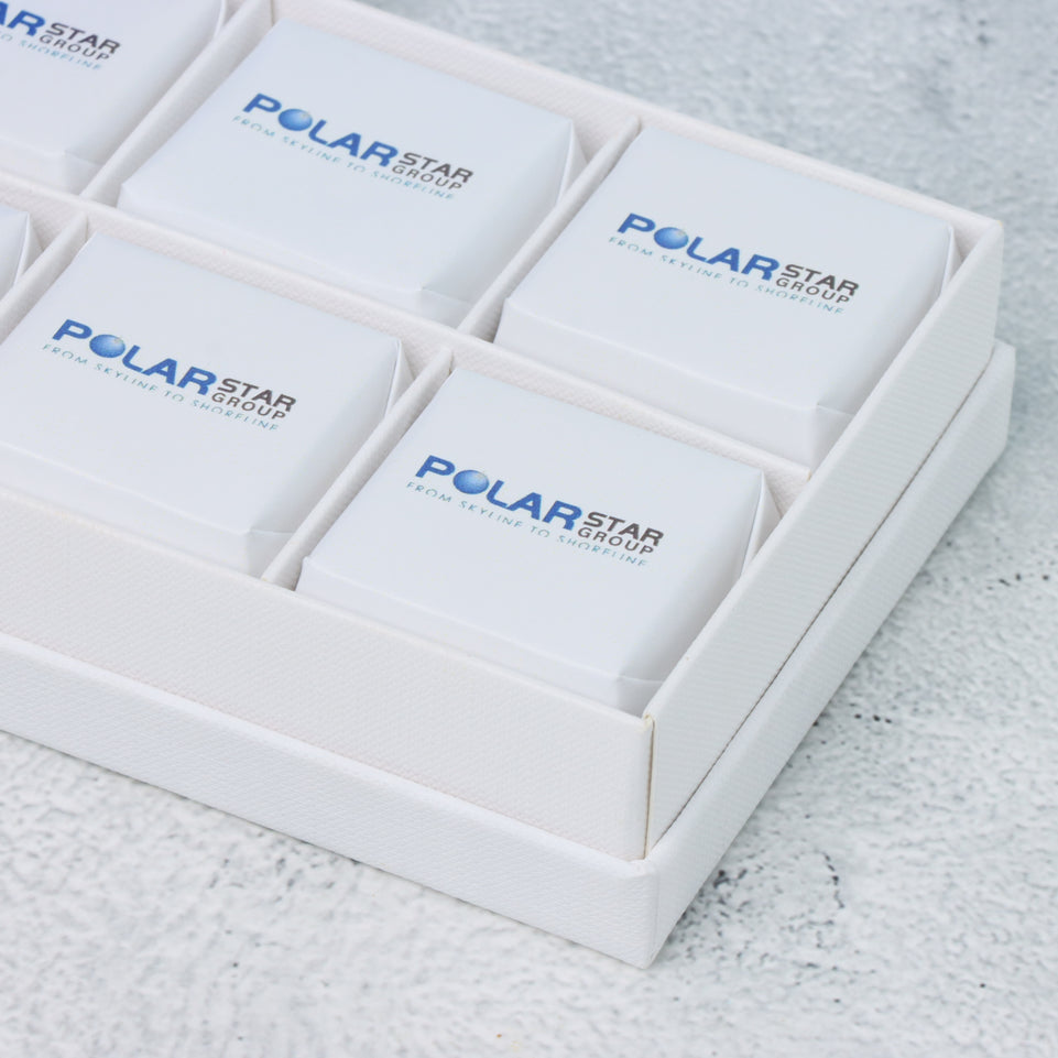 Set of 8 Corporate customized premium chocolate 6piece hard box